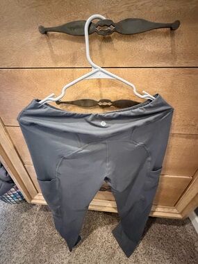 lululemon Charcoal High-Rise Leggings with Inner Tag